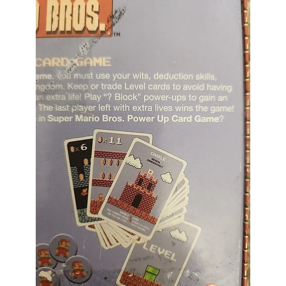 Super Mario Bros Power Up Card Small Box Board Game